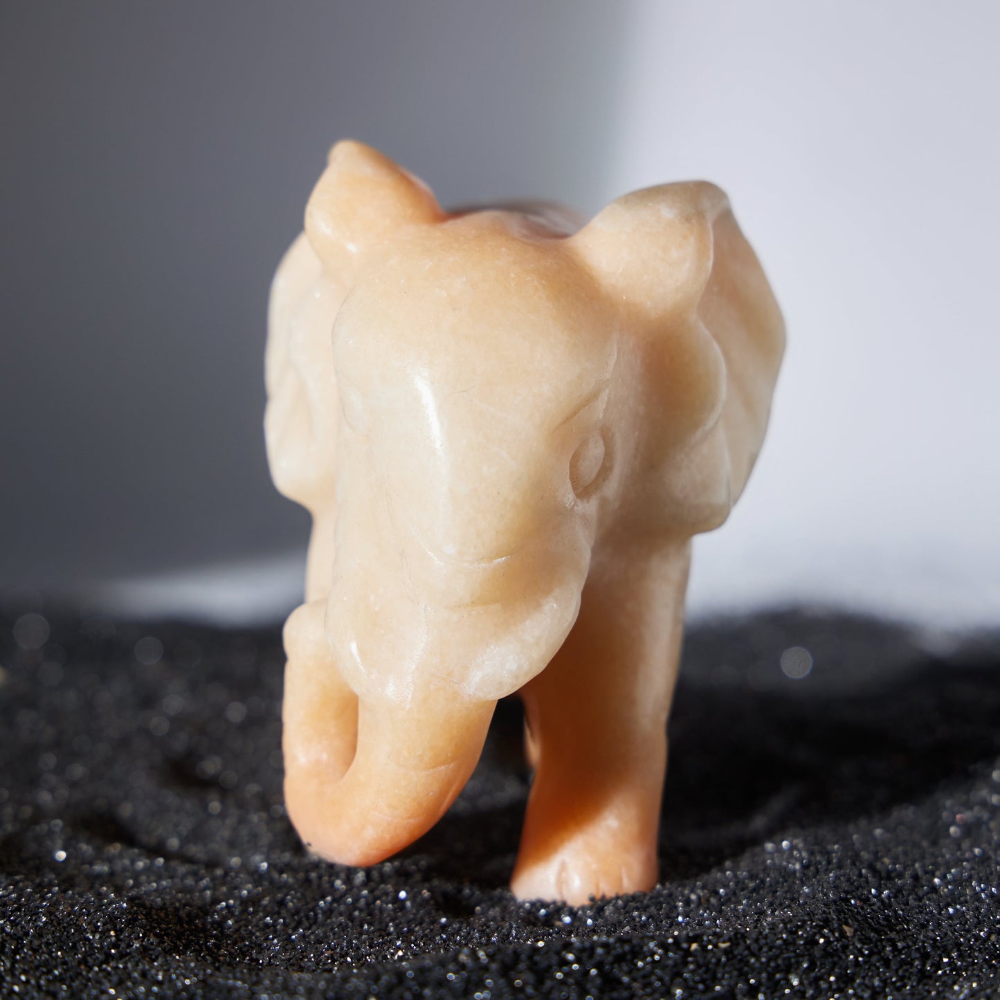 topaz and white jade elephant