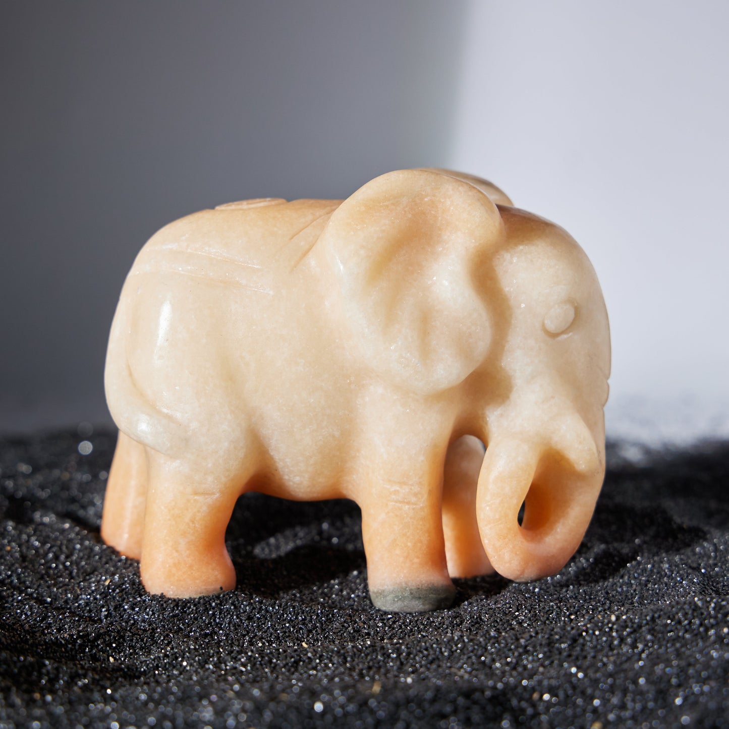 topaz and white jade elephant