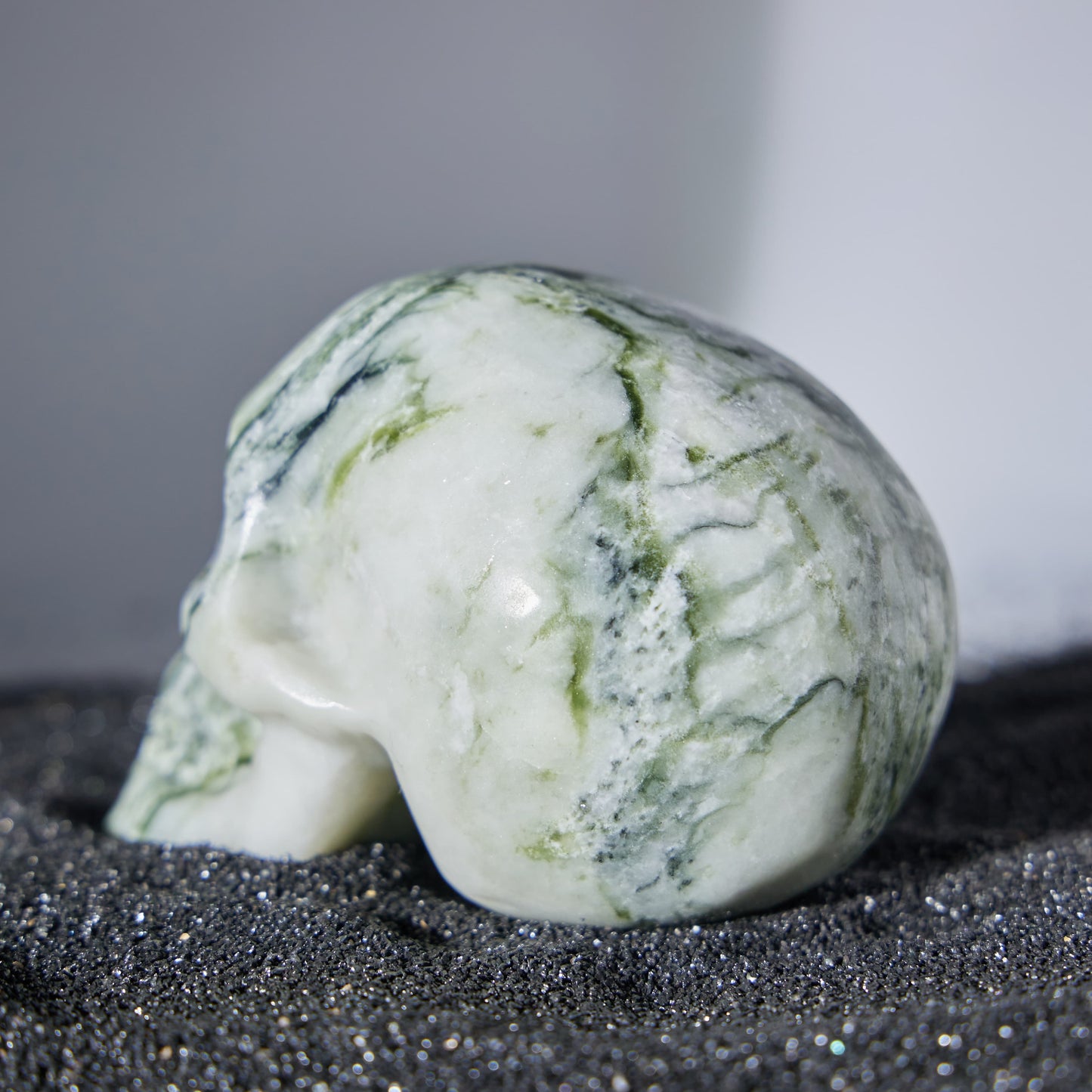 moss agate skull*1-Meowcrystal